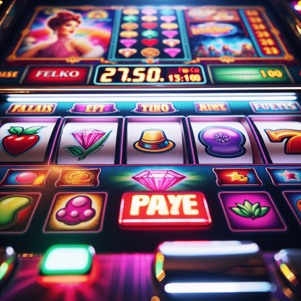 Colorful slot machine screen