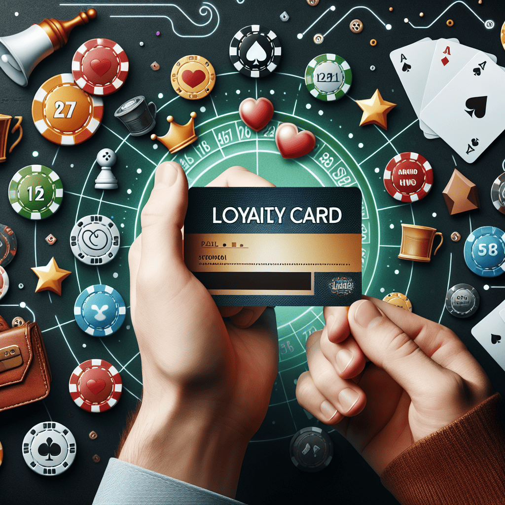 Loyalty rewards card at casino