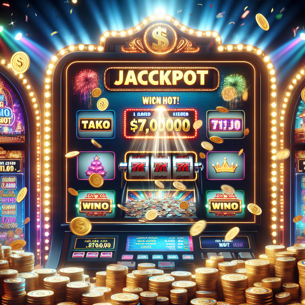 Jackpot win on casino screen